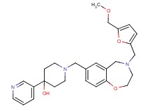 1-[(4-{[5-(methoxymethyl)-2-furyl]methyl}-2,3,4,5-tetrahydro-1,4-benzoxazepin-7-yl)methyl]-4-(3-pyridinyl)-4-piperidinol