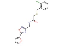 2-[(2-chlorobenzyl)thio]-N-{[5-(2-furyl)-1,2,4-oxadiazol-3-yl]methyl}acetamide