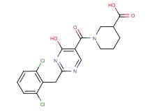 1-{[2-(2,6-dichlorobenzyl)-4-hydroxypyrimidin-5-yl]carbonyl}piperidine-3-carboxylic acid