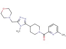 4-[(4-methyl-5-{1-[(6-methylpyridin-2-yl)carbonyl]piperidin-4-yl}-4H-1,2,4-triazol-3-yl)methyl]morpholine