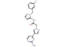 2-[4-(2-aminopyrimidin-4-yl)-1H-pyrazol-1-yl]-N-[1-(3-fluorobenzyl)-1H-pyrazol-5-yl]acetamide
