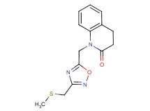 1-({3-[(methylthio)methyl]-1,2,4-oxadiazol-5-yl}methyl)-3,4-dihydroquinolin-2(1H)-one