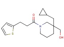 {3-(cyclopropylmethyl)-1-[3-(2-thienyl)propanoyl]-3-piperidinyl}methanol