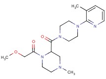 1-(methoxyacetyl)-4-methyl-2-{[4-(3-methyl-2-pyridinyl)-1-piperazinyl]carbonyl}piperazine