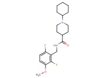 1-cyclohexyl-N-(2,6-difluoro-3-methoxybenzyl)-4-piperidinecarboxamide