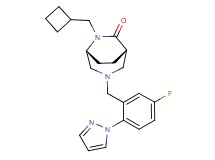 (1S*,5R*)-6-(cyclobutylmethyl)-3-[5-fluoro-2-(1H-pyrazol-1-yl)benzyl]-3,6-diazabicyclo[3.2.2]nonan-7-one