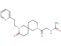N-(2-oxo-2-{9-oxo-8-[2-(2-pyridinyl)ethyl]-2,8-diazaspiro[5.5]undec-2-yl}ethyl)acetamide