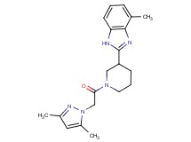 2-{1-[(3,5-dimethyl-1H-pyrazol-1-yl)acetyl]-3-piperidinyl}-4-methyl-1H-benzimidazole