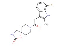 8-[(7-fluoro-2-methyl-1H-indol-3-yl)acetyl]-1-oxa-3,8-diazaspiro[4.5]decan-2-one