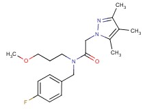 N-(4-fluorobenzyl)-N-(3-methoxypropyl)-2-(3,4,5-trimethyl-1H-pyrazol-1-yl)acetamide