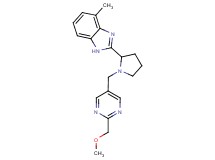 2-(1-{[2-(methoxymethyl)pyrimidin-5-yl]methyl}pyrrolidin-2-yl)-4-methyl-1H-benzimidazole