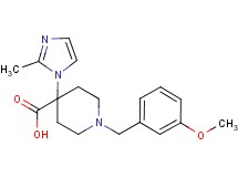 1-(3-methoxybenzyl)-4-(2-methyl-1H-imidazol-1-yl)piperidine-4-carboxylic acid