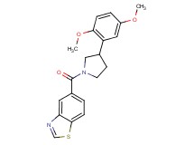 5-{[3-(2,5-dimethoxyphenyl)-1-pyrrolidinyl]carbonyl}-1,3-benzothiazole