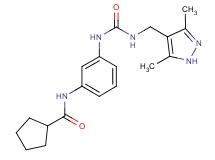 N-{3-[({[(3,5-dimethyl-1H-pyrazol-4-yl)methyl]amino}carbonyl)amino]phenyl}cyclopentanecarboxamide