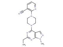 2-[4-(6-ethyl-1-methyl-1H-pyrazolo[3,4-d]pyrimidin-4-yl)-1-piperazinyl]nicotinonitrile