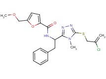N-(1-{5-[(2-chloro-2-propen-1-yl)thio]-4-methyl-4H-1,2,4-triazol-3-yl}-2-phenylethyl)-5-(methoxymethyl)-2-furamide