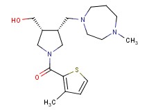 {(3R*,4R*)-4-[(4-methyl-1,4-diazepan-1-yl)methyl]-1-[(3-methyl-2-thienyl)carbonyl]-3-pyrrolidinyl}methanol