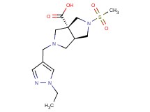 (3aR*,6aR*)-2-[(1-ethyl-1H-pyrazol-4-yl)methyl]-5-(methylsulfonyl)hexahydropyrrolo[3,4-c]pyrrole-3a(1H)-carboxylic acid