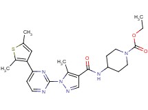ethyl 4-[({1-[4-(2,5-dimethyl-3-thienyl)-2-pyrimidinyl]-5-methyl-1H-pyrazol-4-yl}carbonyl)amino]-1-piperidinecarboxylate