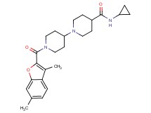N-cyclopropyl-1'-[(3,6-dimethyl-1-benzofuran-2-yl)carbonyl]-1,4'-bipiperidine-4-carboxamide
