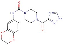 N-(2,3-dihydro-1,4-benzodioxin-6-yl)-4-(1H-1,2,4-triazol-3-ylcarbonyl)piperazine-1-carboxamide
