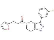 3-(3-fluorophenyl)-5-[3-(2-furyl)propanoyl]-4,5,6,7-tetrahydro-1H-pyrazolo[4,3-c]pyridine