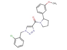 1-(2-chlorobenzyl)-4-{[2-(3-methoxyphenyl)-1-pyrrolidinyl]carbonyl}-1H-1,2,3-triazole