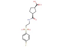 (1R*,3S*)-3-[({2-[(4-fluorophenyl)sulfonyl]ethyl}amino)carbonyl]cyclopentanecarboxylic acid