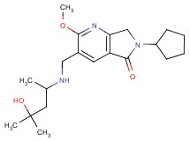 6-cyclopentyl-3-{[(3-hydroxy-1,3-dimethylbutyl)amino]methyl}-2-methoxy-6,7-dihydro-5H-pyrrolo[3,4-b]pyridin-5-one