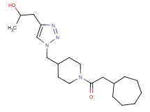1-(1-{[1-(cycloheptylacetyl)piperidin-4-yl]methyl}-1H-1,2,3-triazol-4-yl)propan-2-ol