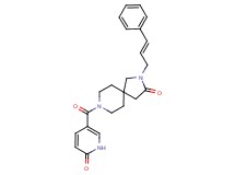 8-[(6-oxo-1,6-dihydro-3-pyridinyl)carbonyl]-2-[(2E)-3-phenyl-2-propen-1-yl]-2,8-diazaspiro[4.5]decan-3-one