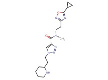 N-[2-(5-cyclopropyl-1,2,4-oxadiazol-3-yl)ethyl]-N-methyl-1-(2-piperidin-2-ylethyl)-1H-1,2,3-triazole-4-carboxamide
