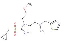 1-[2-[(cyclopropylmethyl)sulfonyl]-1-(2-methoxyethyl)-1H-imidazol-5-yl]-N-methyl-N-(2-thienylmethyl)methanamine