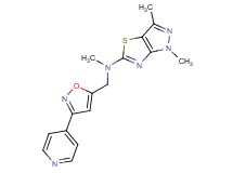 N,1,3-trimethyl-N-[(3-pyridin-4-ylisoxazol-5-yl)methyl]-1H-pyrazolo[3,4-d][1,3]thiazol-5-amine