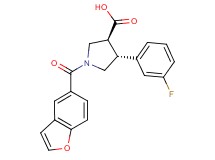 (3S*,4R*)-1-(1-benzofuran-5-ylcarbonyl)-4-(3-fluorophenyl)pyrrolidine-3-carboxylic acid