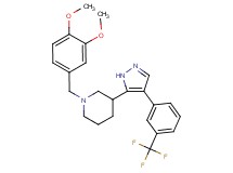 1-(3,4-dimethoxybenzyl)-3-{4-[3-(trifluoromethyl)phenyl]-1H-pyrazol-5-yl}piperidine