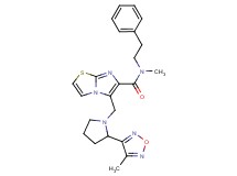 N-methyl-5-{[2-(4-methyl-1,2,5-oxadiazol-3-yl)-1-pyrrolidinyl]methyl}-N-(2-phenylethyl)imidazo[2,1-b][1,3]thiazole-6-carboxamide