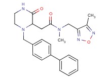 2-[1-(4-biphenylylmethyl)-3-oxo-2-piperazinyl]-N-methyl-N-[(4-methyl-1,2,5-oxadiazol-3-yl)methyl]acetamide