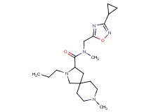 N-[(3-cyclopropyl-1,2,4-oxadiazol-5-yl)methyl]-N,8-dimethyl-2-propyl-2,8-diazaspiro[4.5]decane-3-carboxamide