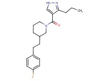 3-[2-(4-fluorophenyl)ethyl]-1-[(3-propyl-1H-pyrazol-4-yl)carbonyl]piperidine