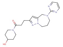 1-{3-[5-(2-pyrimidinyl)-5,6,7,8-tetrahydro-4H-pyrazolo[1,5-a][1,4]diazepin-2-yl]propanoyl}-4-piperidinol