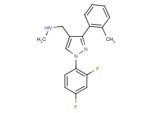 1-[1-(2,4-difluorophenyl)-3-(2-methylphenyl)-1H-pyrazol-4-yl]-N-methylmethanamine