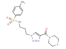4-methyl-N-{3-[4-(4-thiomorpholinylcarbonyl)-1H-1,2,3-triazol-1-yl]propyl}benzenesulfonamide