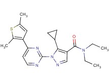 5-cyclopropyl-1-[4-(2,5-dimethyl-3-thienyl)-2-pyrimidinyl]-N,N-diethyl-1H-pyrazole-4-carboxamide