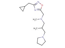 N-{[3-(cyclopropylmethyl)-1,2,4-oxadiazol-5-yl]methyl}-N,2-dimethyl-3-(1-pyrrolidinyl)-1-propanamine