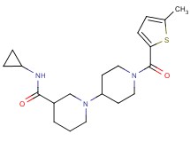 N-cyclopropyl-1'-[(5-methyl-2-thienyl)carbonyl]-1,4'-bipiperidine-3-carboxamide