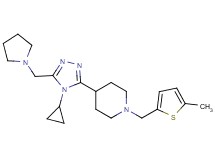 4-[4-cyclopropyl-5-(pyrrolidin-1-ylmethyl)-4H-1,2,4-triazol-3-yl]-1-[(5-methyl-2-thienyl)methyl]piperidine