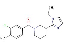 1-(3-chloro-4-methylbenzoyl)-3-(1-ethyl-1H-imidazol-2-yl)piperidine