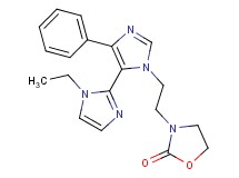 3-[2-(1-ethyl-5'-phenyl-1H,3'H-2,4'-biimidazol-3'-yl)ethyl]-1,3-oxazolidin-2-one