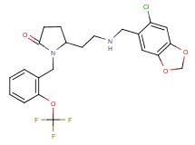 5-(2-{[(6-chloro-1,3-benzodioxol-5-yl)methyl]amino}ethyl)-1-[2-(trifluoromethoxy)benzyl]-2-pyrrolidinone